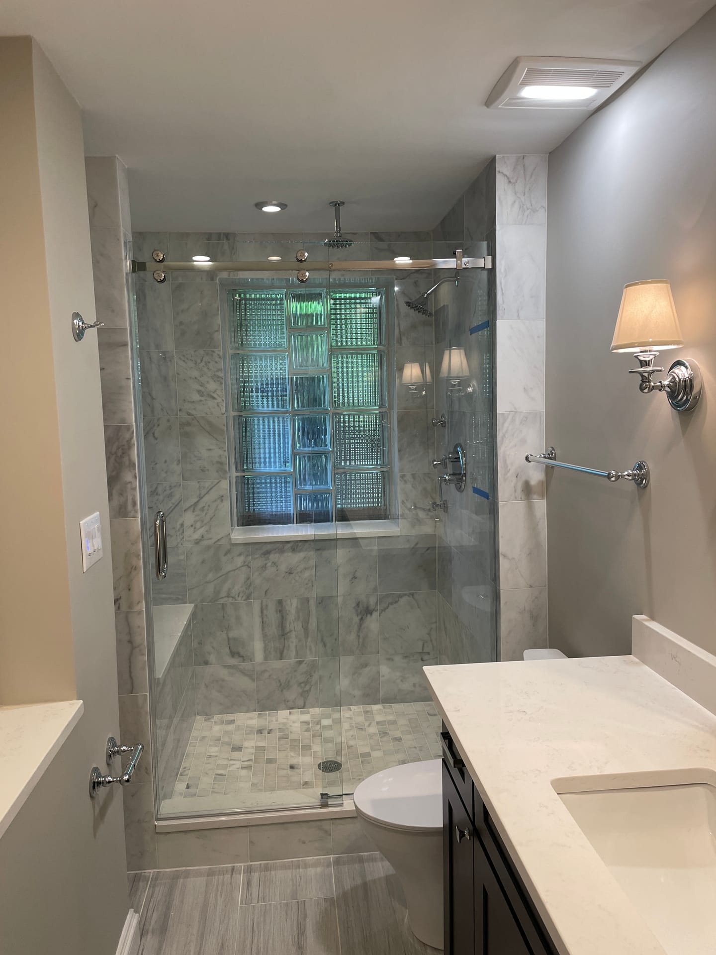 Walk-in shower glass