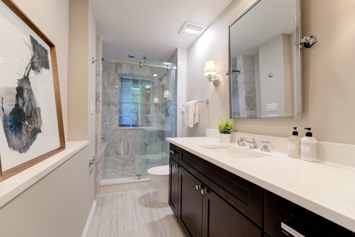 Spa bathroom renovation in Bethesda, Maryland