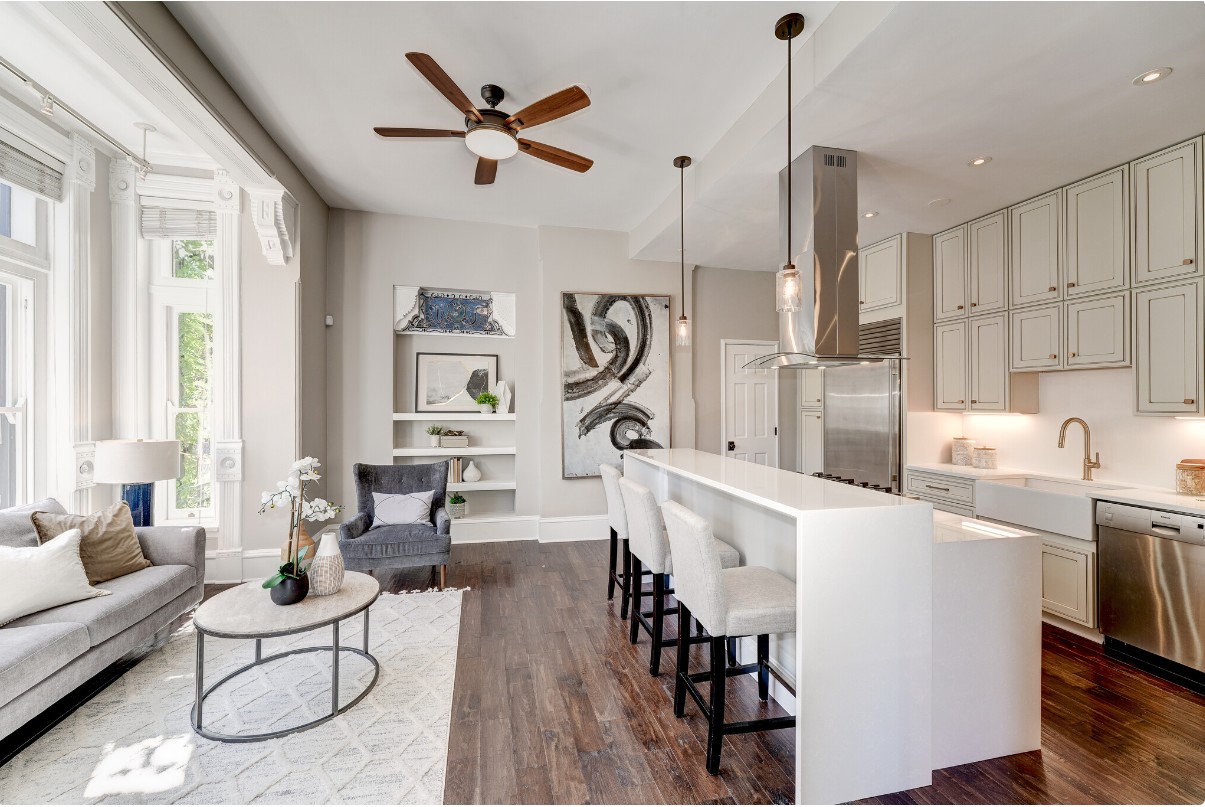 Open-concept kitchen remodel in Columbia, Maryland