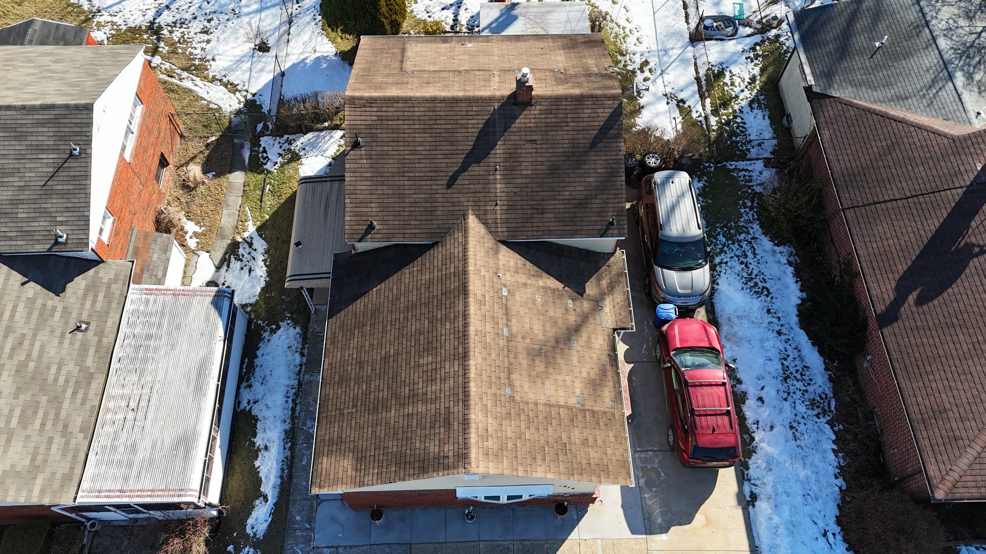 Sagging gutters before