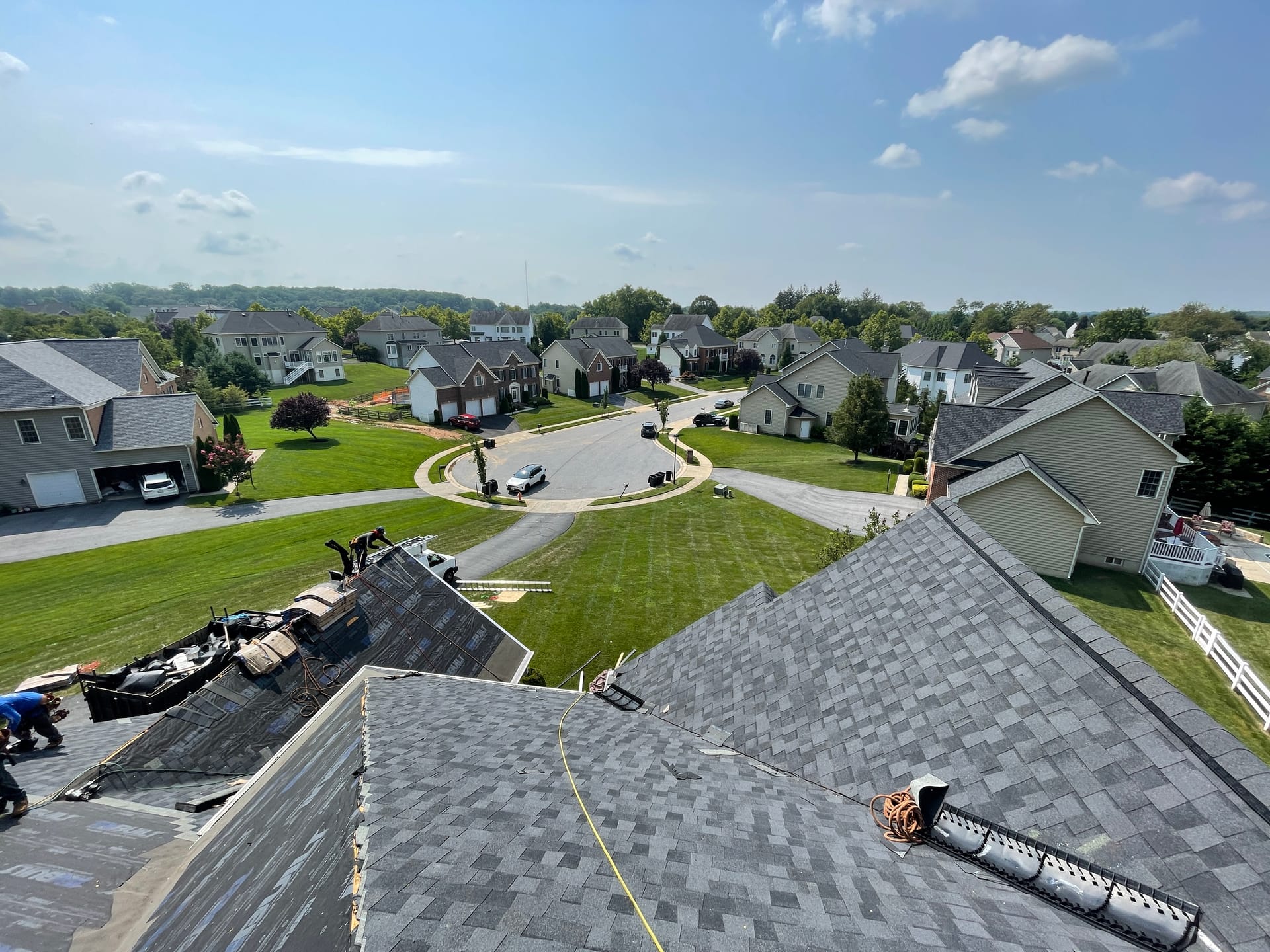 Adjuster on roof