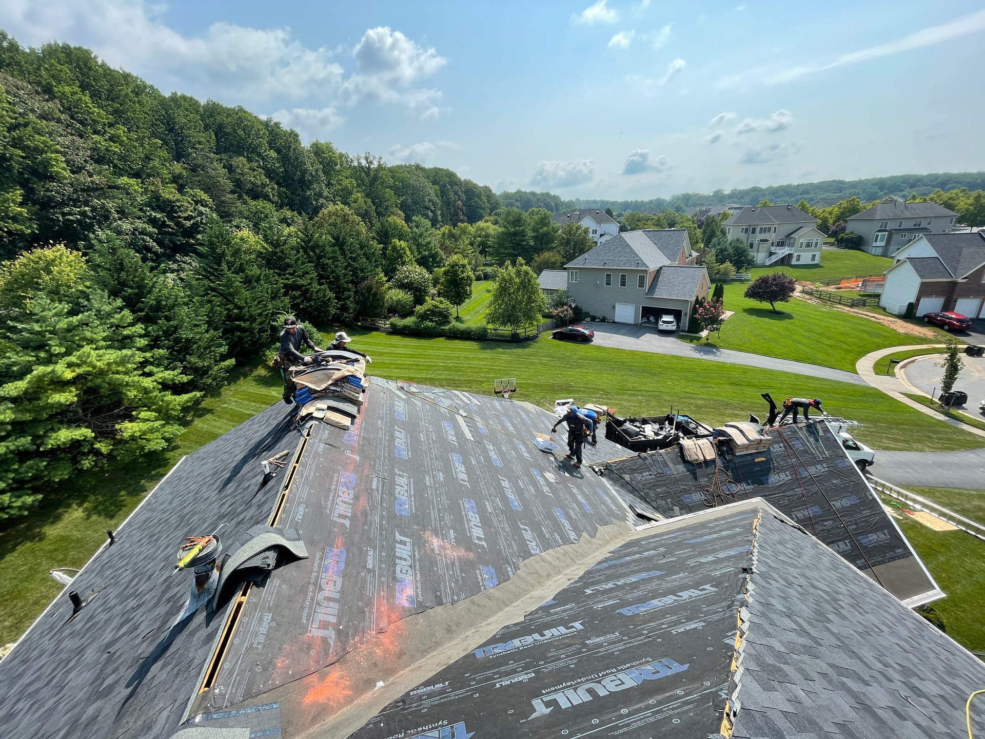 Storm-damaged shingles